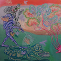 "A Stroll Under The Orange Sky - 1" Print