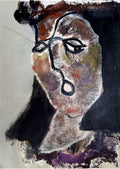 "A Women with flowing hair" Painting