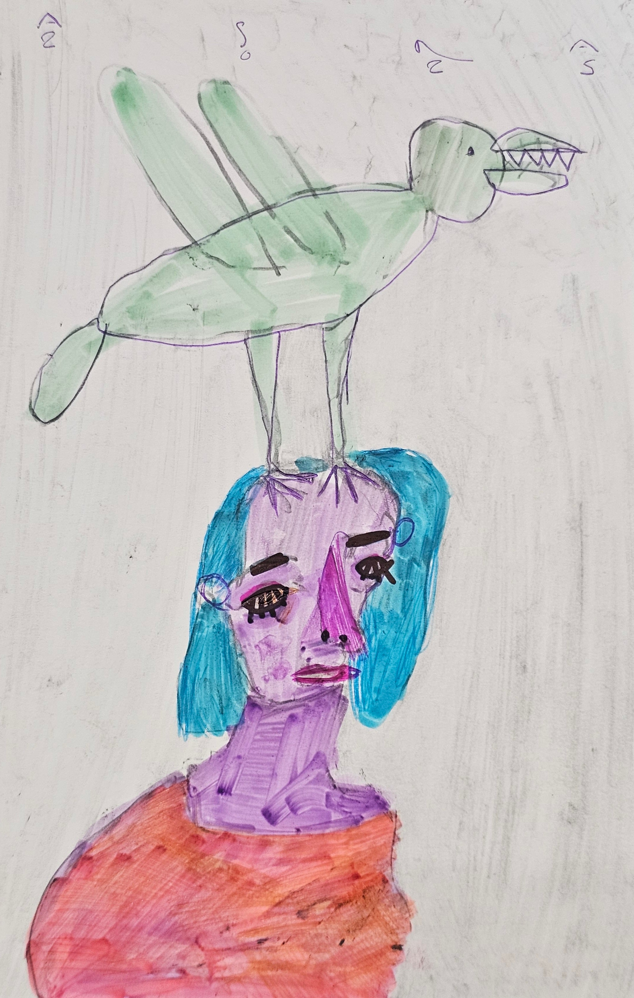 "Sorrows Can Be a Big Bird" Print
