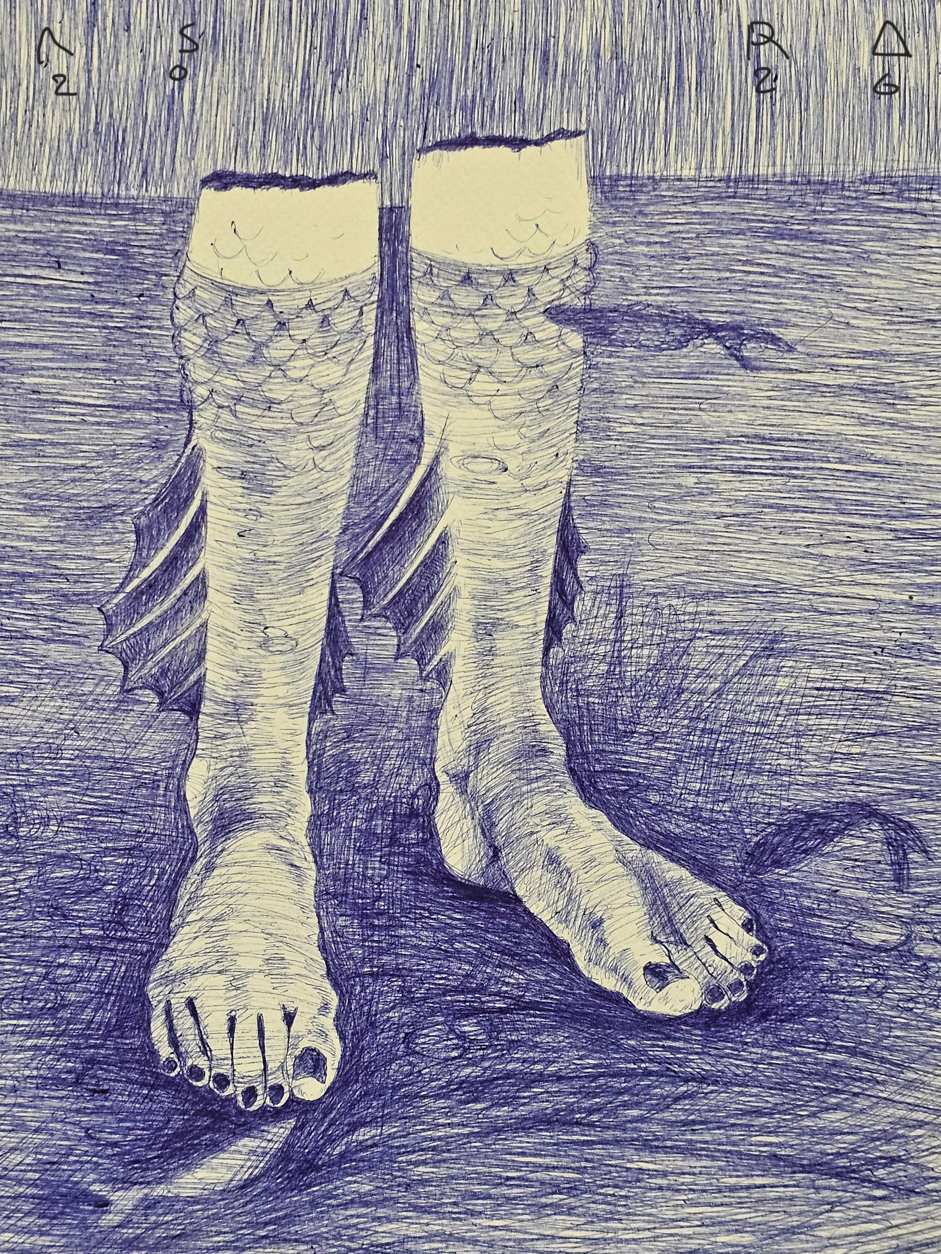 "Where Are My Feet?" Print
